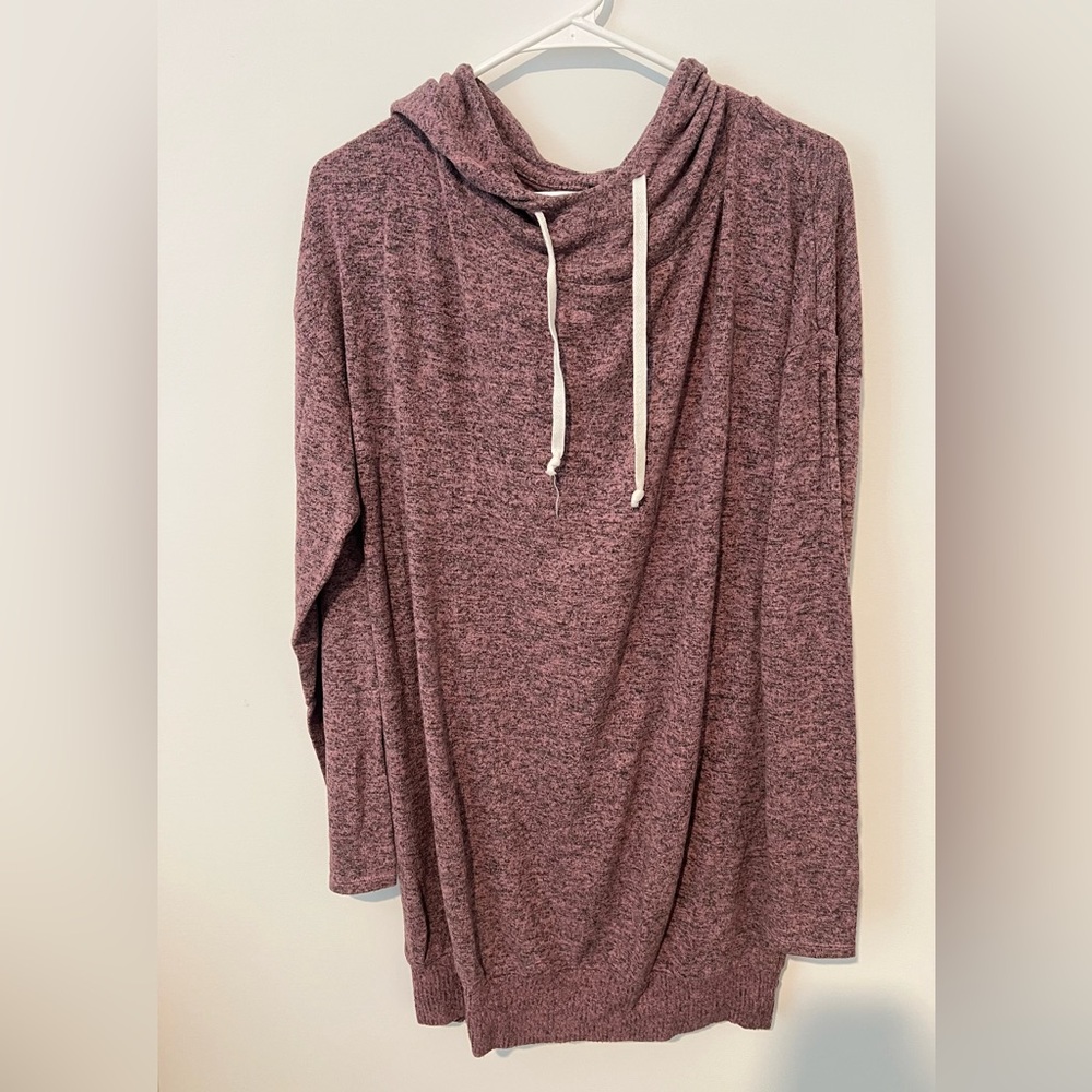 Express Maroon Hoodie Sweatshirt